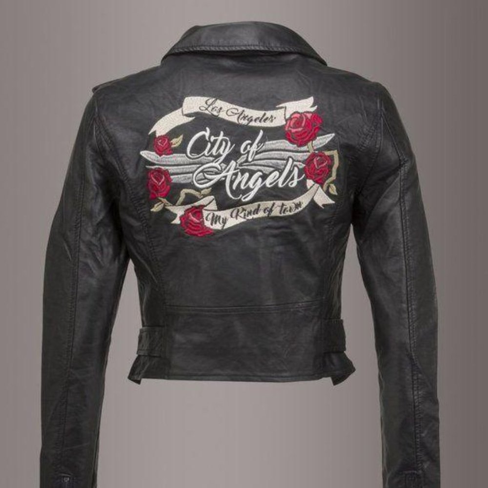 Ashley Outerwear Los Angeles Faux Leather Jacket